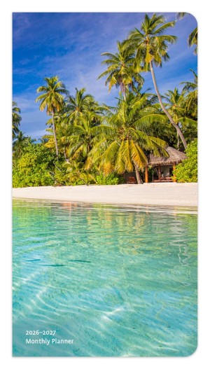Tropical Islands | 2026-2027 3.5 x 6.5 Inch Two Year Monthly Pocket Planner Calendar