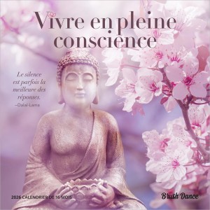 Vivre en pleine conscience | 2026 7 x 14 Inch (Hanging) Monthly Mini Wall Calendar | French Language